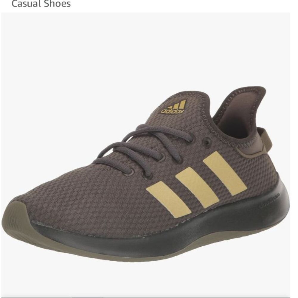 Adidas Women's Cloudfoam Pure sneaker Olive/Olive Strata/Gold sz 10 lightly used